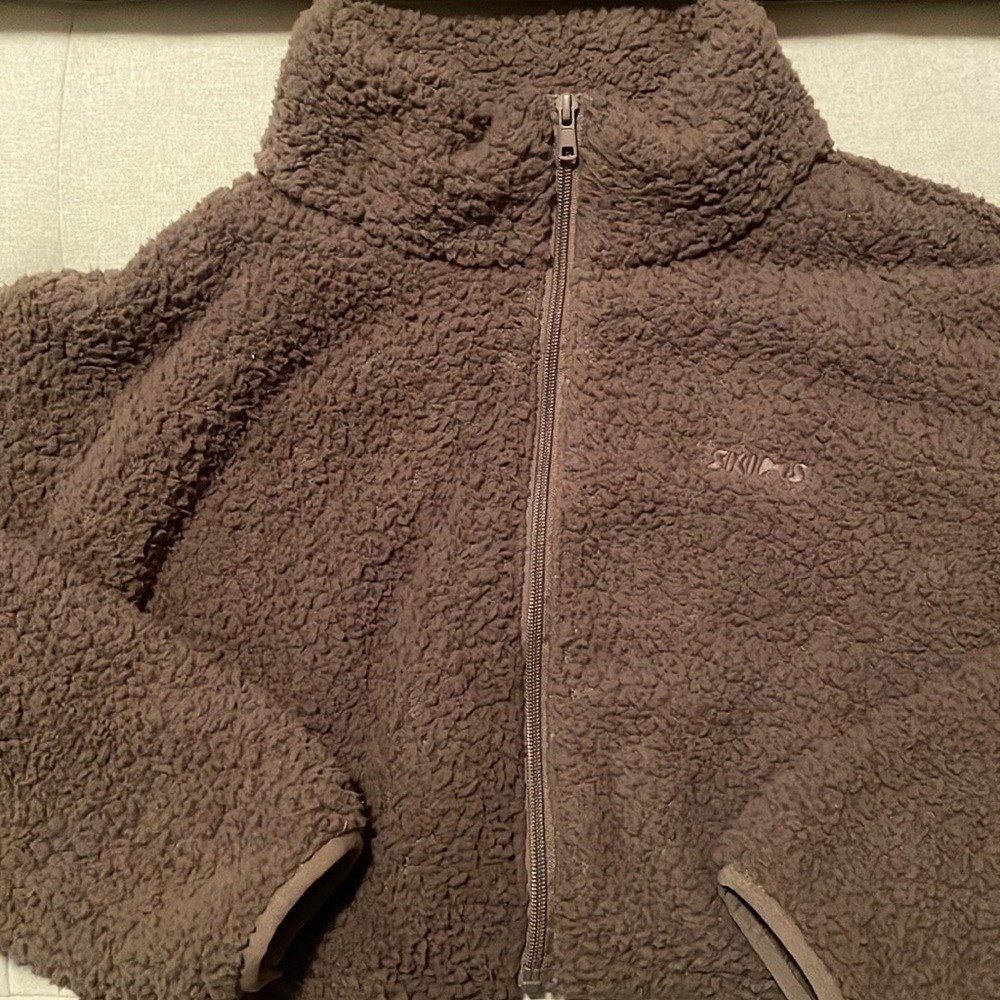 Skims Cozy Cropped Zip-Up - NEVER WORN